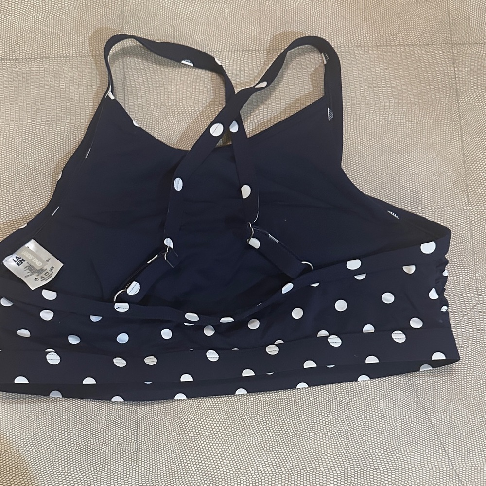 Lands' End Navy Polka Dot Bikini Top - Picture 2 of 3